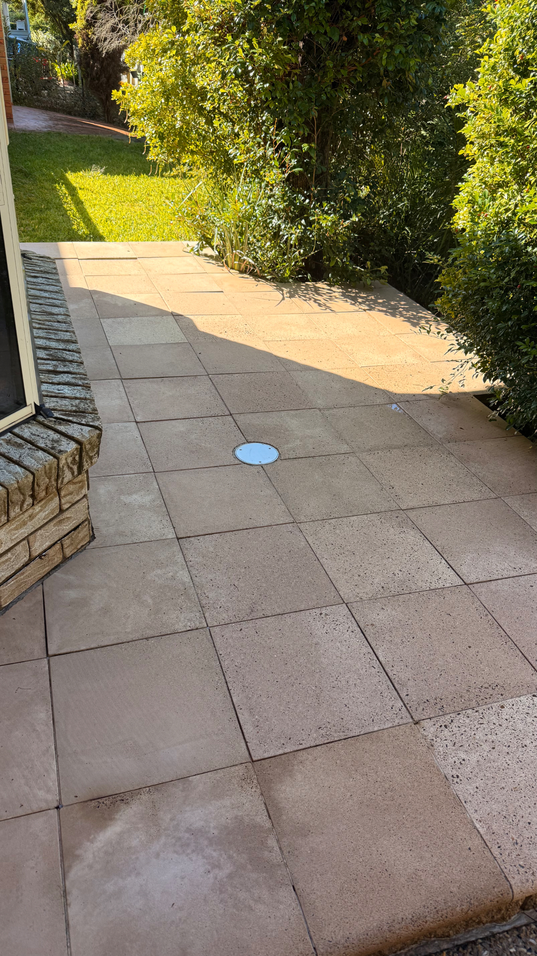 Patio tiles after