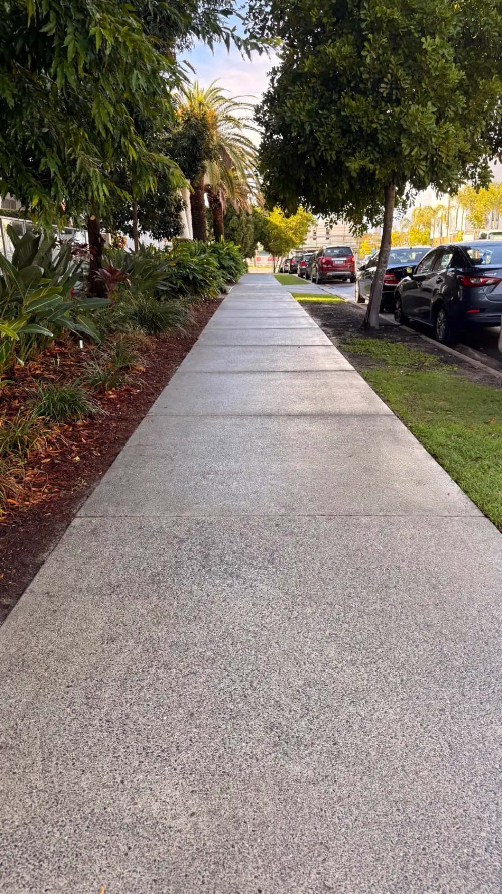 Concrete pathway after